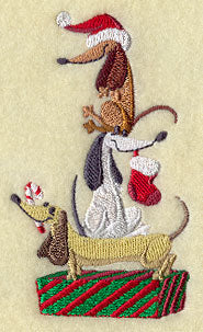 Deck the Halls with Dachshunds Stack