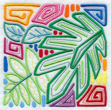 Mola Palm Leaf Square