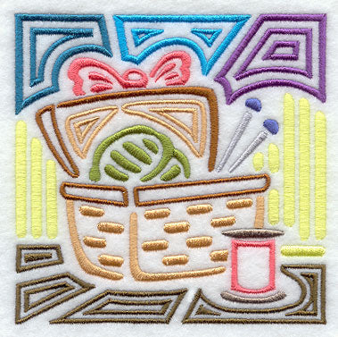 Mola Sewing Basket Square