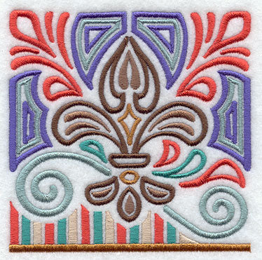 Mola Fleur de Lis Square