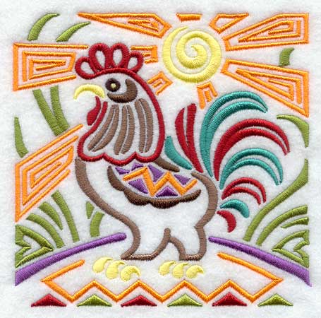 Mola Rooster Square