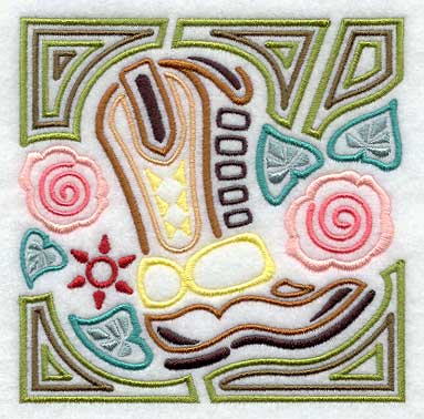 Mola Cowboy Boot Square