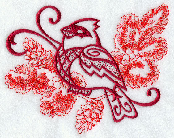 Cardinal and Pine Bough Echo