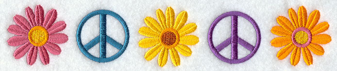 Peace, Love, and Flowers Border