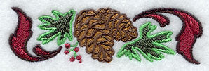 Arts and Crafts Pine Boughs and Cones Border