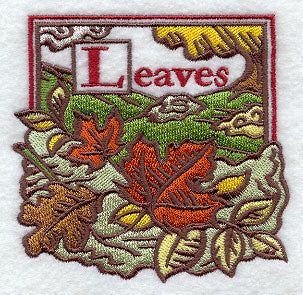 Autumn Leaves Woodcut