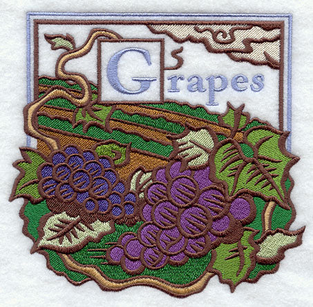 Grapes Woodcut