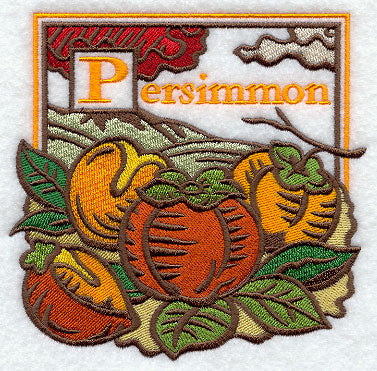 Persimmon Woodcut