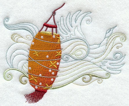 Glowing Lantern with Asian Crane