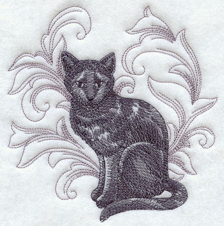 Cat with Baroque Background