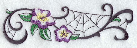 Spider Web Floral Border