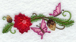 Feliz Flutterby Dahlia and Pine Border