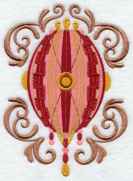 Victorian Shimmer Ornament - Stripes