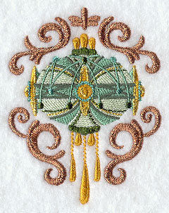 Victorian Shimmer Ornament - Zig Zag