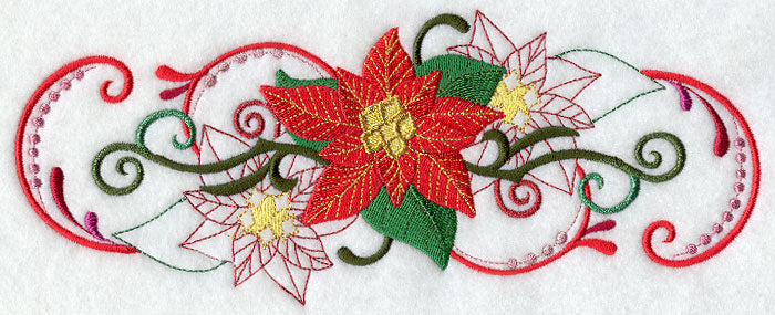 Poinsettia Glitz Border