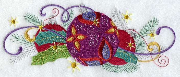 Ornament and Pine Glitz Border