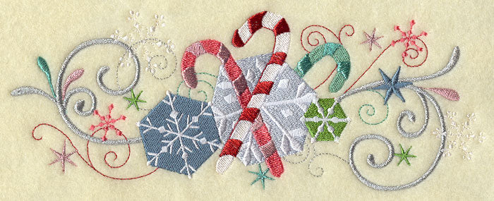 Candy Canes Glitz Border