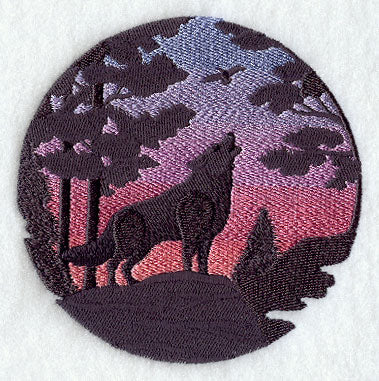 Wolf Silhouette at Sunset