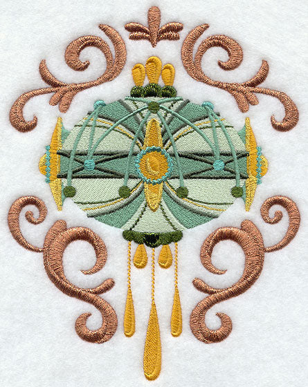 Victorian Shimmer Ornament - Zig Zag