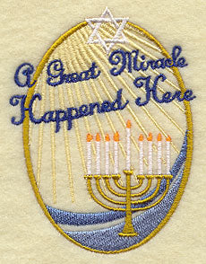 A Great Miracle Happened Here Menorah