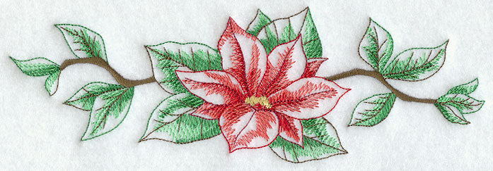 Silent Night Poinsettia Border