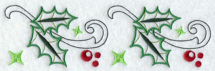 Holly and Stars Border (Vintage)