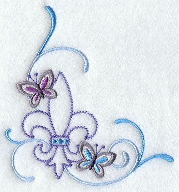 Fleur-de-lis and Butterfly Corner