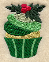 Holly Cupcake