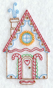 Gingerbread House (Redwork)