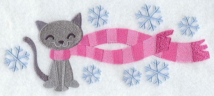 Wrapped Up In Winter Cat