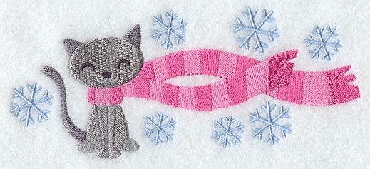 Wrapped Up In Winter Cat