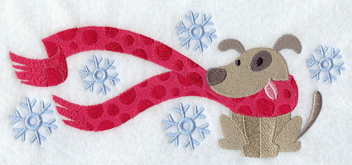 Wrapped Up In Winter Dog