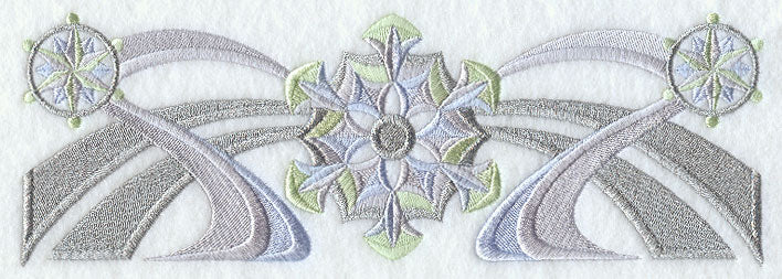 Art Deco Snowflakes Border