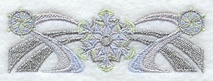 Art Deco Snowflakes Border