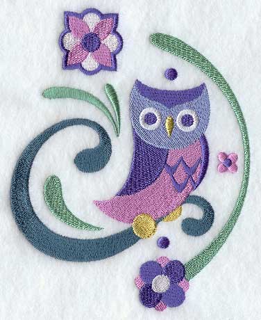 Owl and Flowers 2