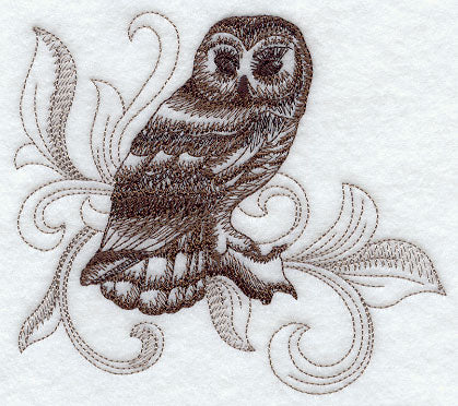 Great Barred Owl with Baroque Background