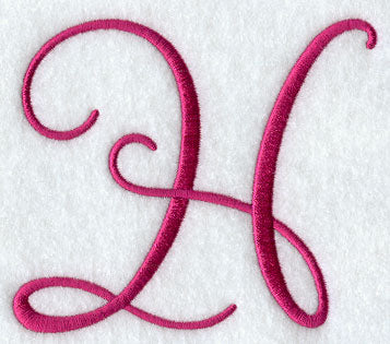 Fancy Flourish Capital Letter H - 4 Inch