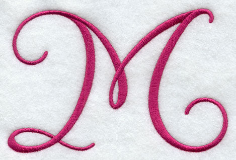 Fancy Flourish Capital Letter M - 4 Inch