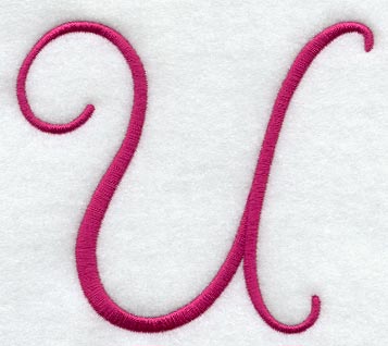 Fancy Flourish Capital Letter U - 4 Inch