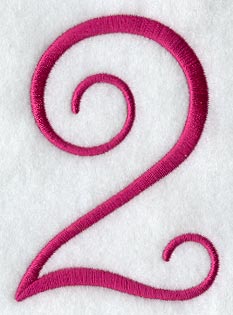Fancy Flourish Number 2 - 4 Inch