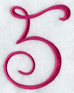 Fancy Flourish Number 5 - 4 Inch