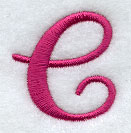 Fancy Flourish Lower Case e - 4 Inch