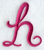 Fancy Flourish Lower Case h - 4 Inch