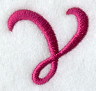 Fancy Flourish Lower Case v - 4 Inch