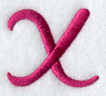 Fancy Flourish Lower Case x - 4 Inch