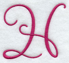 Fancy Flourish Capital Letter H - 4 Inch