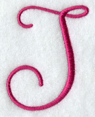 Fancy Flourish Capital Letter J - 4 Inch