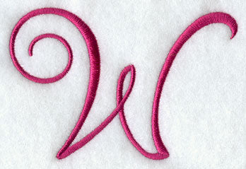 Fancy Flourish Capital Letter W - 4 Inch