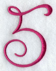 Fancy Flourish Number 5 - 4 Inch