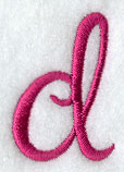 Fancy Flourish Lower Case d - 4 Inch